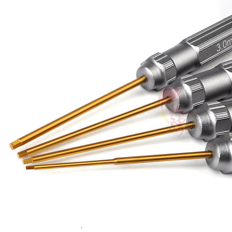 모델 도구|내부 육각 드라이버|고속 강철 티타늄 도금 H1.5|2.0|2.5|3.0MM 비트 세트