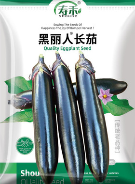 黑丽人长茄种籽种子黑龙茄子种籽黑紫色早熟高产长茄孑大全