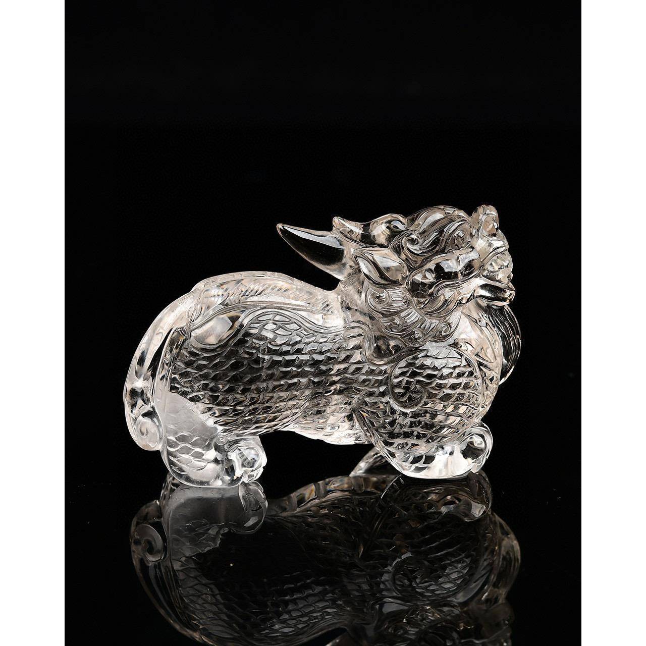 天然巴西茶水晶貔貅摆件 规格:86*55*34mm 净重198.5g 配证书 ss0