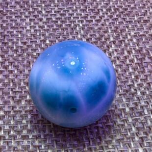 天然水晶拉利玛海纹石单珠散珠20mm龟背满纹全玉化多米尼无优化速