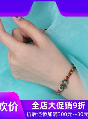 五色金刚结一线药师天珠手链本命年手绳藏式民族风送金刚手链jja