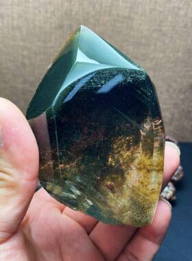 天然水晶彩幽灵景石 原石摆件 晶体通透尺97 65 40mm 305.1克 yl0