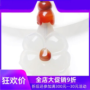 黄龙玉牵牛花吊坠女款花朵挂件毛衣链玉坠天然玉石含证书dcl