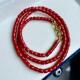 天然科西卡黑赤血珊瑚项链手链手串4.5mm阿卡沙丁牛血红科西嘉速