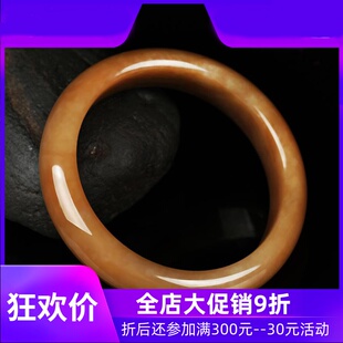 和田玉糖料手镯女款素面全糖玉镯少女款手环镯子赠女友含证dcl