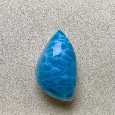 天然水晶拉利玛海纹石随形女款项链吊坠14.7克玉化多米尼无优化速