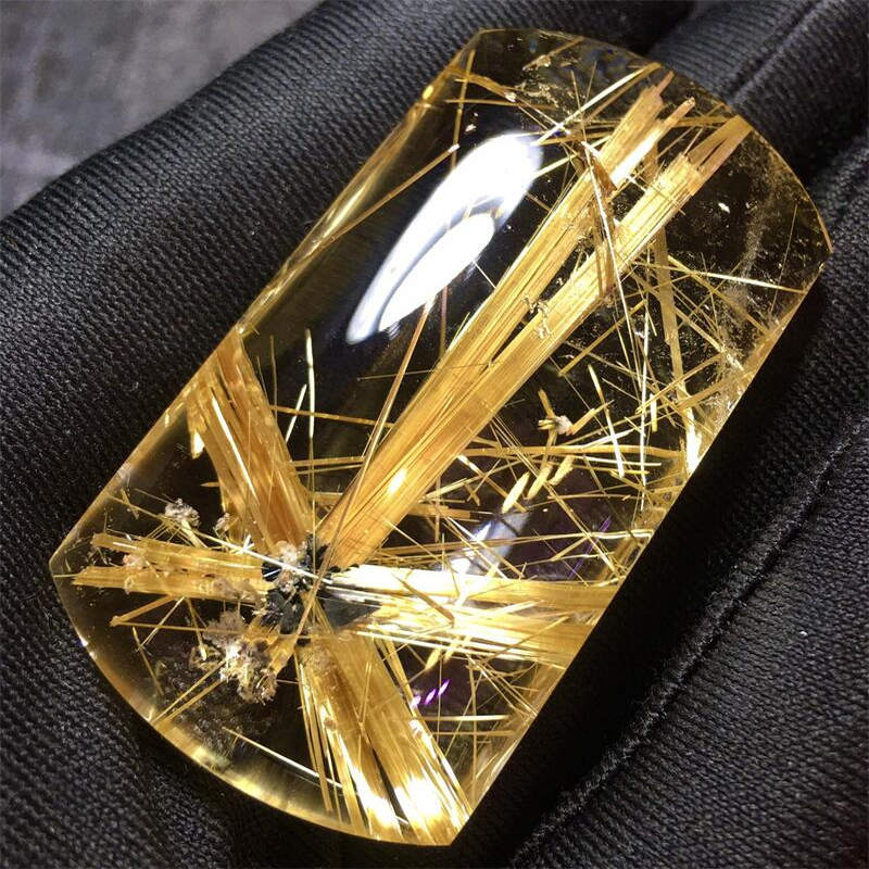 天然吊坠项链37.8克巴西金发晶钛晶板钛猫眼原矿顺发水晶礼物邮
