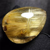 天然水晶金发晶巴西板钛晶猫眼水滴吊坠项链14g原矿顺发邮