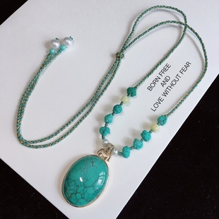 天然龟背纹玉化乌兰花湖北原矿绿松石吊坠高瓷18k金包浆级老料