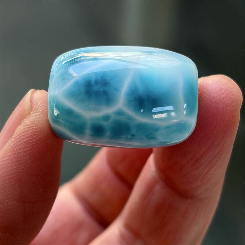 天然水晶多米尼海纹石桶珠可diy手串吊坠18.1克针钠钙石无优化