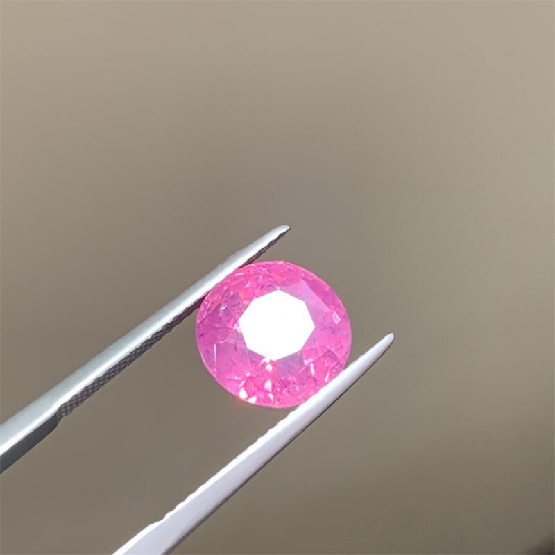天然尖晶石镶嵌裸石正圆满火彩透手镯项链戒指5.32ct吉尔德证书悠