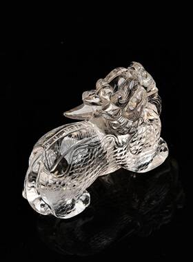 天然巴西茶水晶貔貅摆件 规格:86*55*34mm 净重198.5g 配证书 ss0