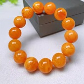 天然俄料原矿鸡油红老花蜜蜡大手串手链16.4mm无烤色琥珀虎皮纹颂