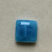 天然水晶多米尼海纹石无事牌项链吊坠10克火山蓝针钠钙石无优化速