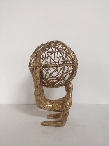 美式轻奢铸铁工艺品男女杂技运动员抽象人物摆件前台橱窗装饰摆件