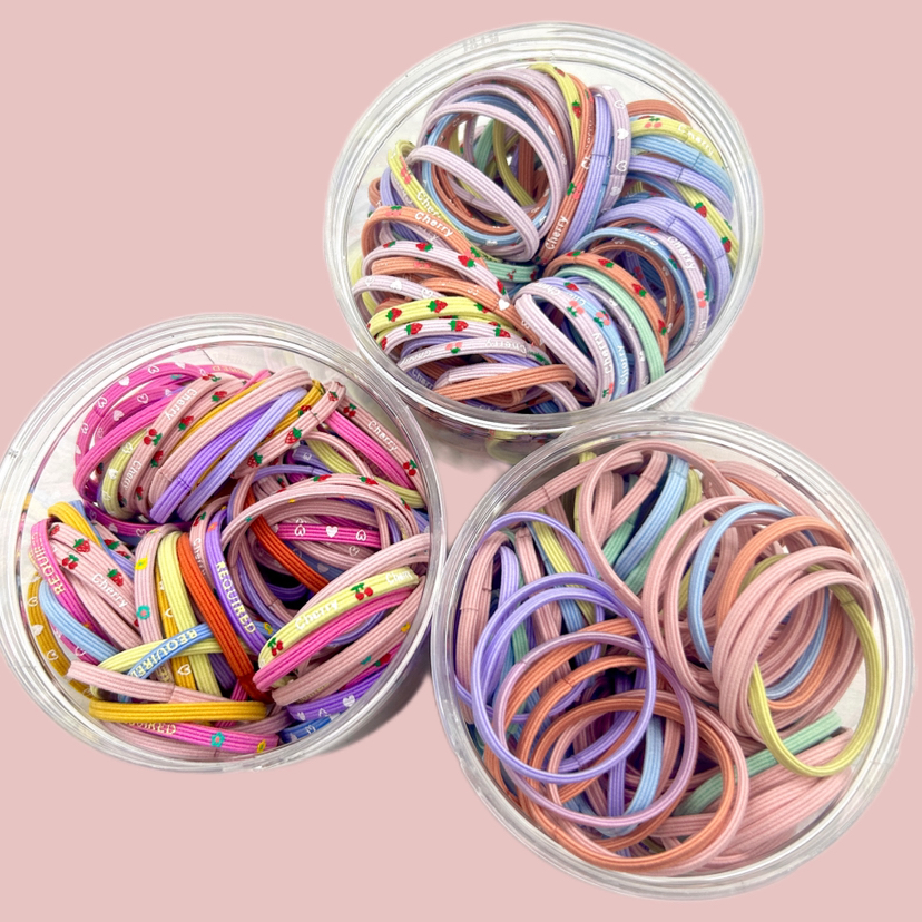 2025网红新款发绳皮套儿童发圈高弹力橡皮筋编发不伤发宝宝扎头绳