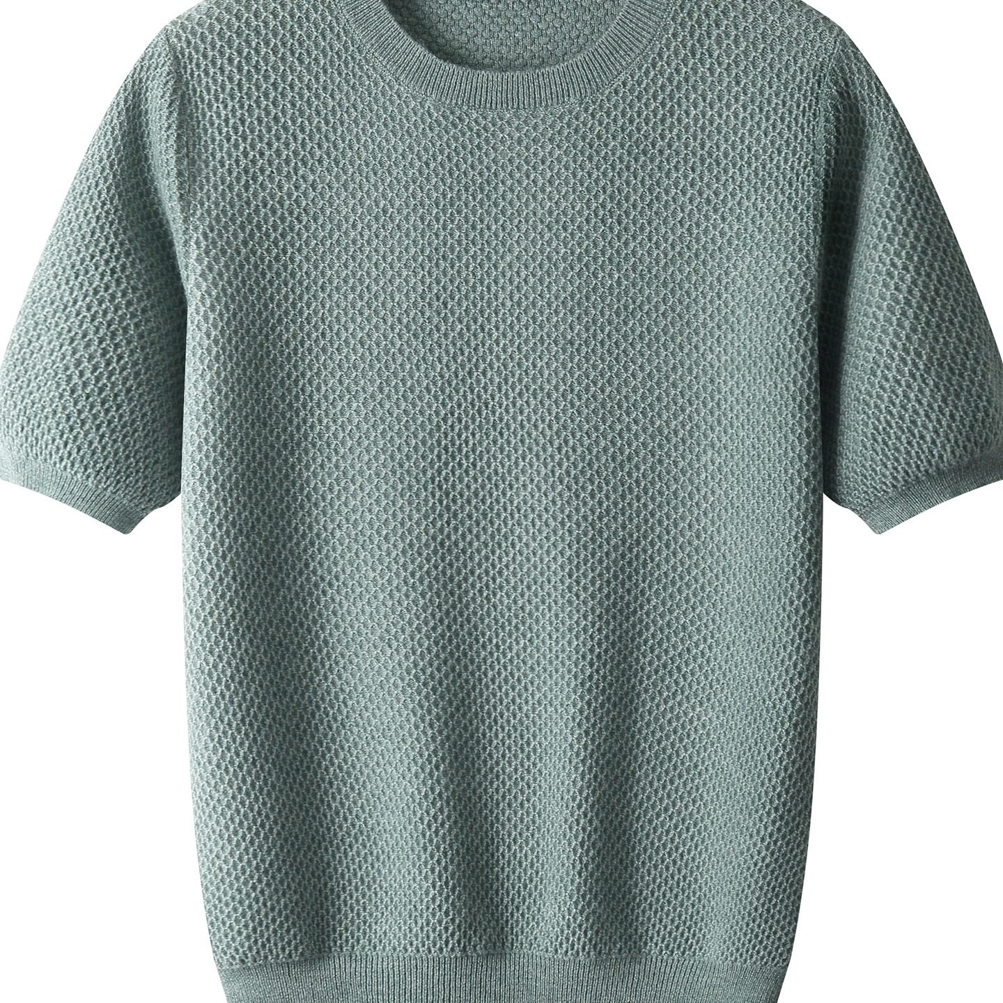 新款青少年纯色男士蜂窝提花毛