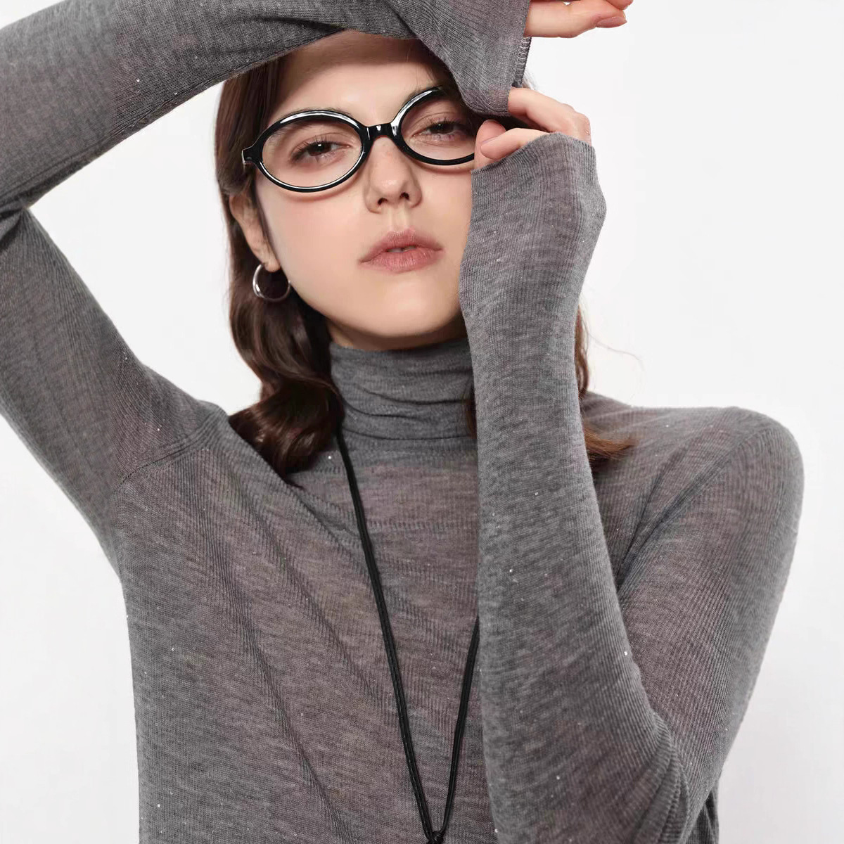 羊毛高领新款“星空保暖上装