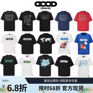 GOODBRAND老白汪苏泷同款24SS彩色泼墨印花短袖T恤情侣男女