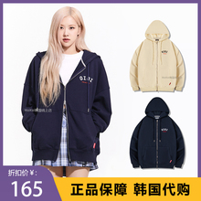 韩国潮牌oioi卫衣拉链开衫连帽外套5252byoioi纯棉宽松男女朴彩英