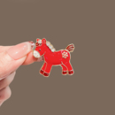 本命年生肖新年红色小马胸针高端气质时尚 饰品 别针创意胸花衣服装