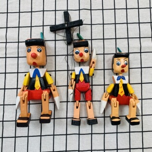 印尼巴厘岛手信礼物手工工艺品匹诺曹卧室客厅摆件可活动提线木偶