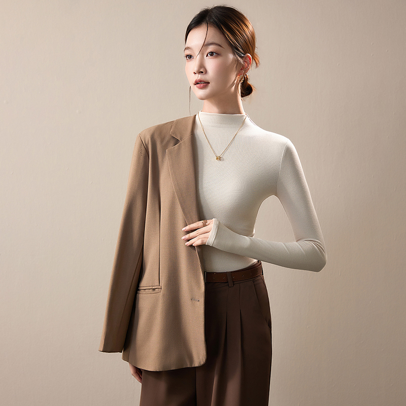 半高领莫代尔打底衫T恤上衣