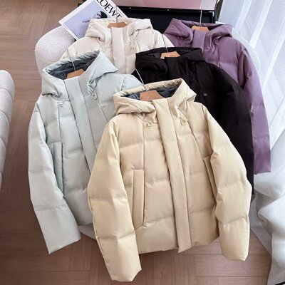 日单！柜749！冬 新款气质简约运动休闲女连帽羽绒服保暖防风外套