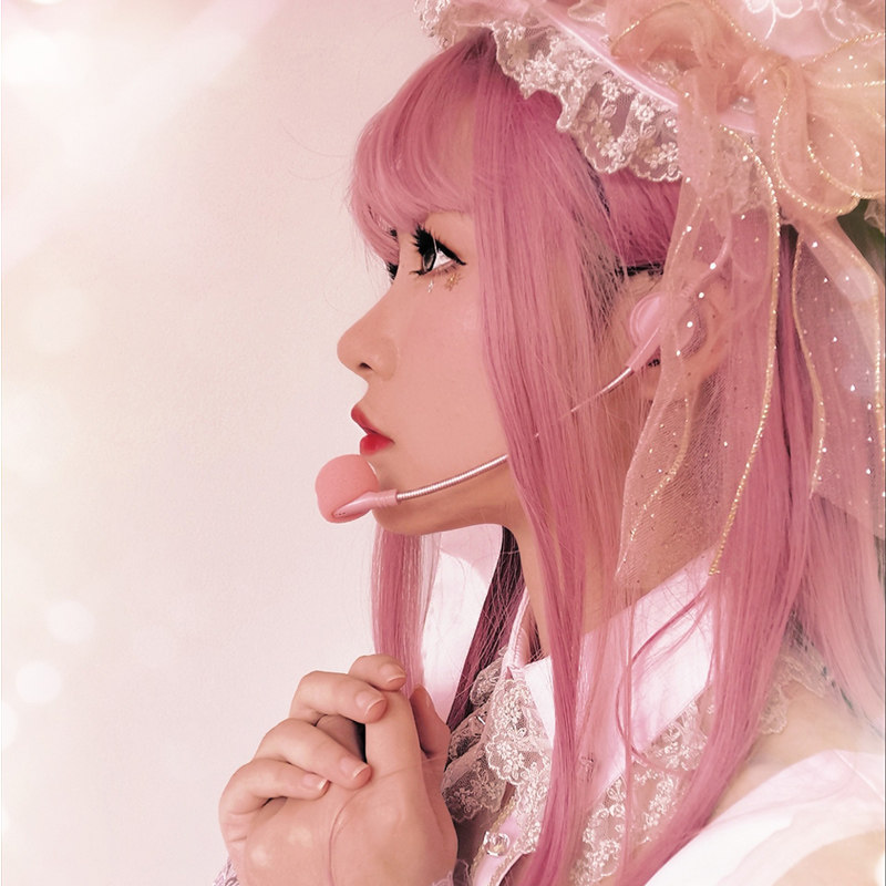 假唱道具头戴麦克风无线舞台表演打歌服耳麦lo小偶像话筒拍照装饰