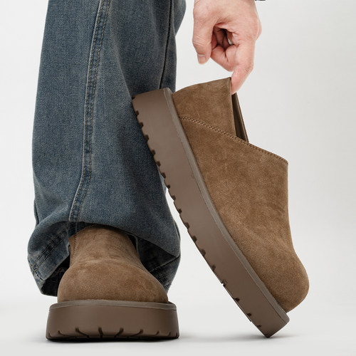 厚底全包勃肯鞋男女复古休闲一脚蹬懒人乐福鞋情侣增高大头穆勒鞋