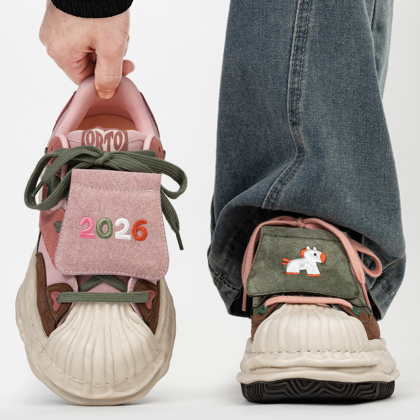 马年限定贝壳头板鞋男女7cm隐形增高溶解鞋情侣厚底大头面包鞋潮,流行男鞋,休闲板鞋,淘宝优惠券,粉丝福利购,淘宝优惠卷