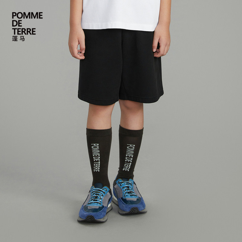 [运动系列]蓬马大童短裤子纯色棉质春装男女儿童pomme de terre