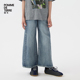terre 子棉质25秋装 男女儿童pomme 牛仔新款 蓬马大童喇叭长裤