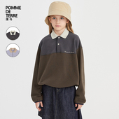 新款 蓬马大童卫衣套头棉质毛圈布26春装 男女儿童pomme terre