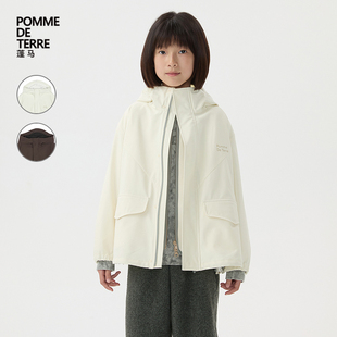 运动系列 蓬马大童风衣外套短款 男女儿童pomme terre 25冬装