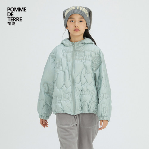 pomme[季末折扣]羽绒服连帽大童