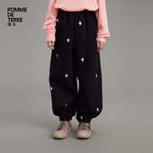 毛怪 男女儿童pomme 蓬马大童长裤 子碎花棉质卫衣裤 春装 terre