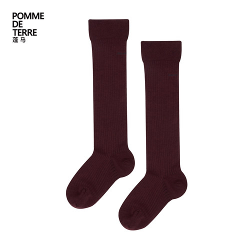 蓬马大童长袜子棉质纯色舒适柔软春装男女儿童pomme de terre