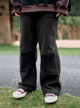 [运动系列]蓬马大童长裤子拼接挺阔秋冬装男女儿童pomme de terre