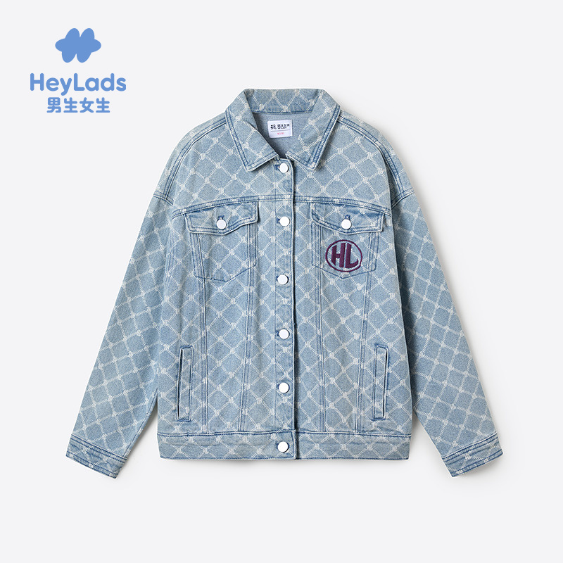 男生女生女大童复古提花外套NCWAJ33534A