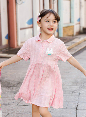 男生女生童装女童短袖连衣裙夏季2026新款女孩宝宝儿童夏装裙子