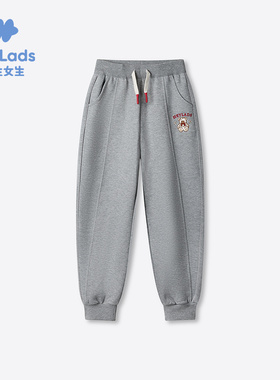 男生女生女大童小熊刺绣束脚长裤NPZEJ33520A