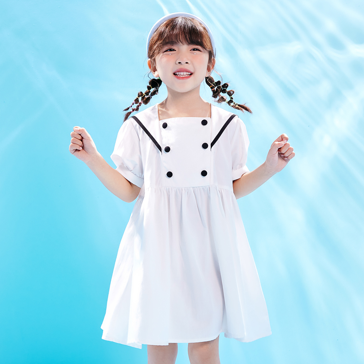 男生女生童装女小童短袖连衣裙NDLCJ23709A