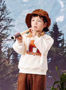 男生女生男小童字母刺绣卫衣NJNCJ43154A