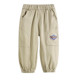 男生女生童装男童裤子春秋款2024新款儿童户外休闲裤男孩洋气秋装