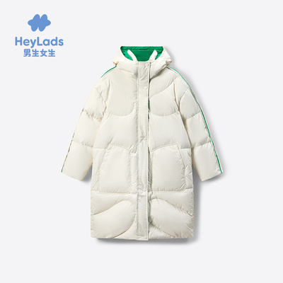 男生女生女大童时尚保暖长款羽绒服NCYAJ43579A