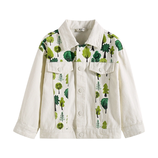 男生女生童装男童秋装外套2024春秋新款洋气儿童纯棉翻领夹克上衣