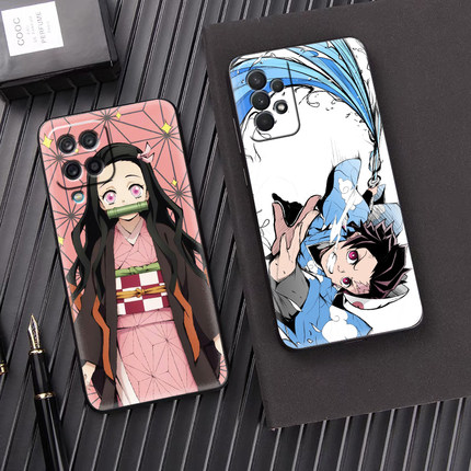 鬼灭之刃适用三星s23fe手机壳A05硅胶防摔祢豆子A24保护套M31/A53 5G/A42软套note9/C7pro周边A50/a8s简约