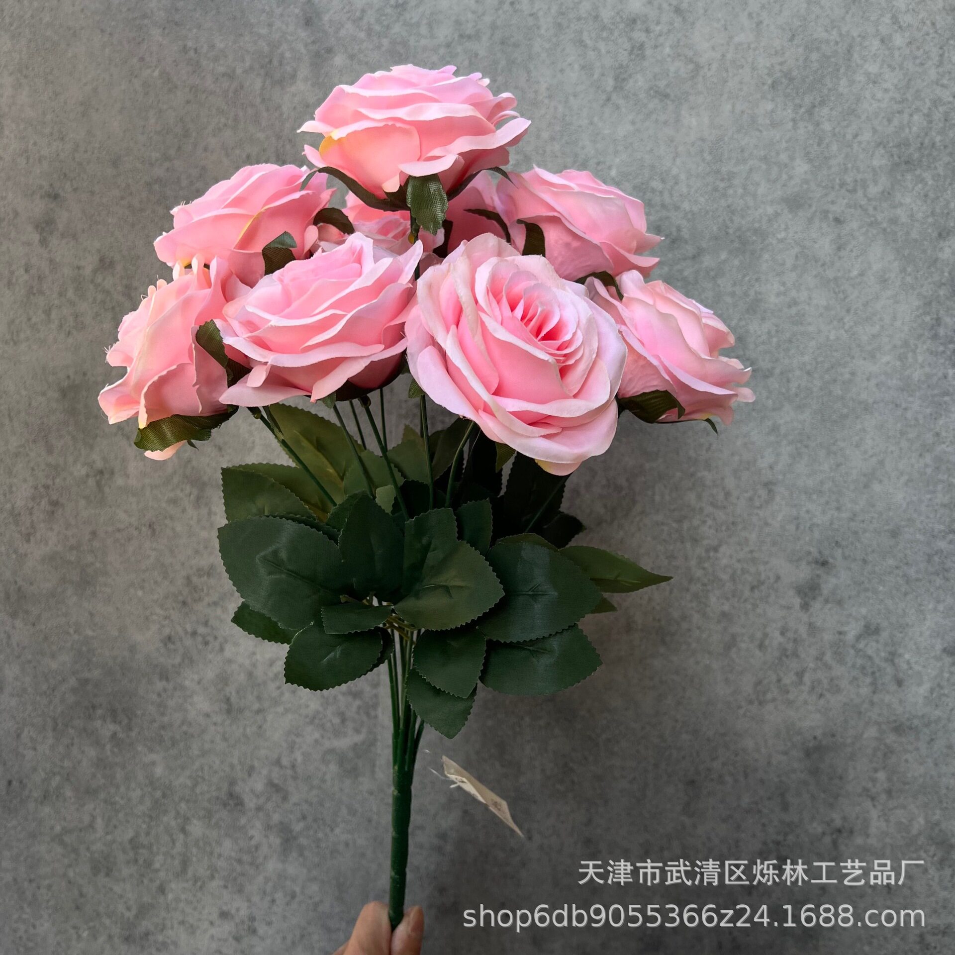 仿真10头玫瑰花花束婚礼