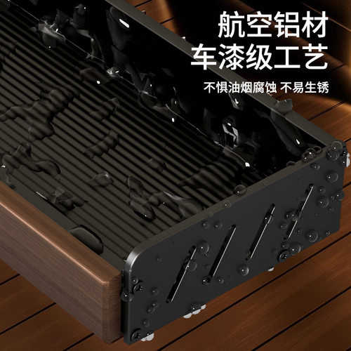 胡桃木厨房置物架中古风